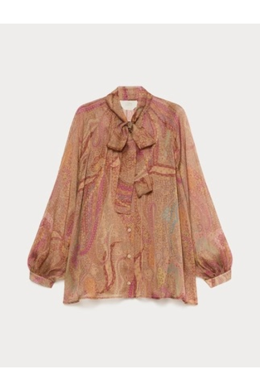 BLUZA DIN MATASE CU PRINT