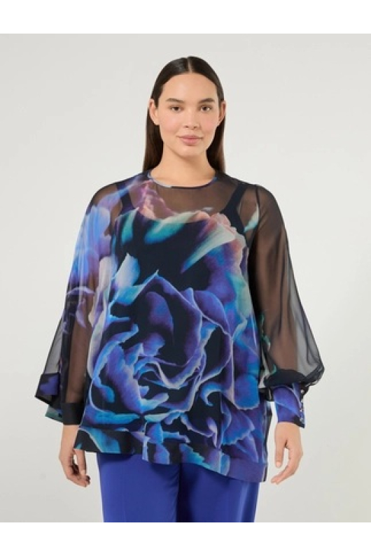 BLUZA DIN MATASE CU PRINT
