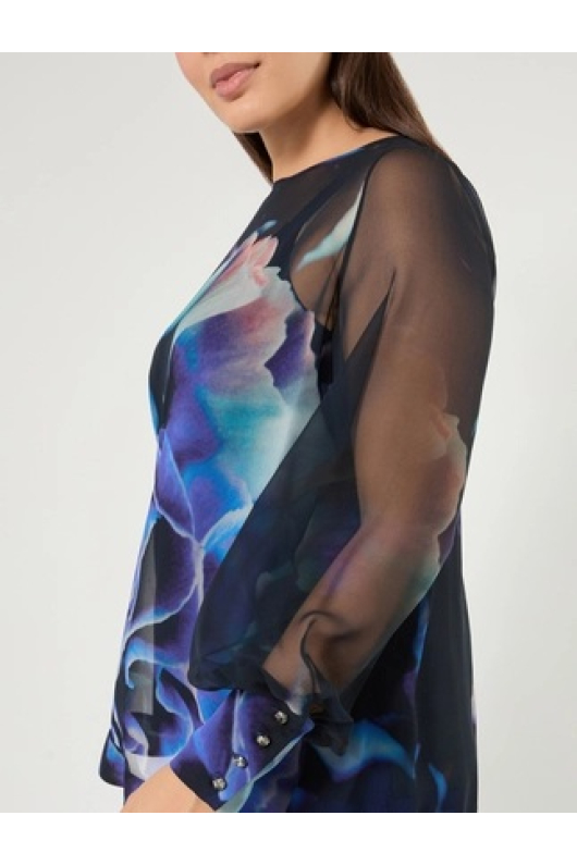 BLUZA DIN MATASE CU PRINT