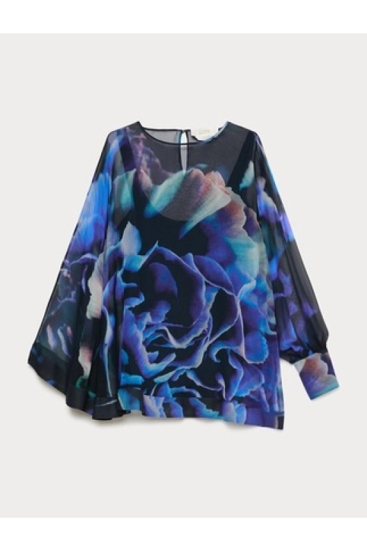 BLUZA DIN MATASE CU PRINT