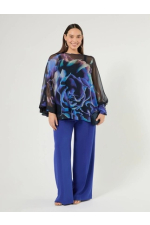BLUZA DIN MATASE CU PRINT