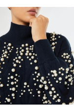 ROCHIE TRICOTATA CU PERLE