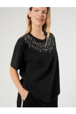 TRICOU NEGRU CU PIETRE