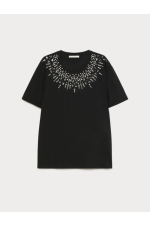 TRICOU NEGRU CU PIETRE