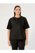 TRICOU NEGRU CU PIETRE