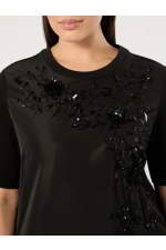 TRICOU NEGRU CU PIETRE