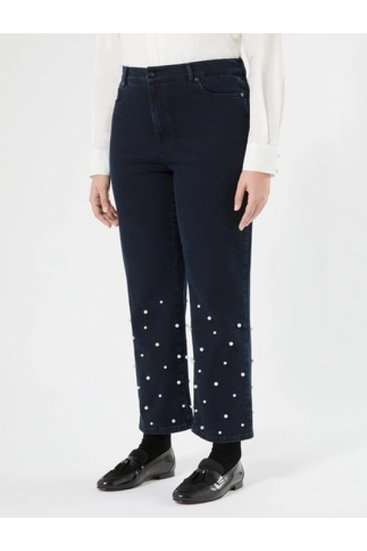 BLUGI DIN DENIM CU PERLE