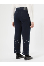 BLUGI DIN DENIM CU PERLE