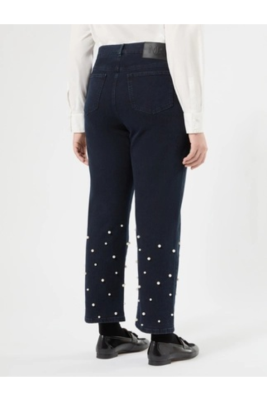BLUGI DIN DENIM CU PERLE