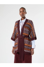 CARDIGAN DIN LANA CU PRINT
