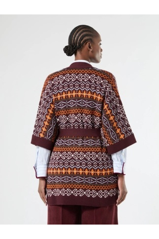 CARDIGAN DIN LANA CU PRINT
