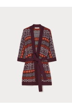 CARDIGAN DIN LANA CU PRINT