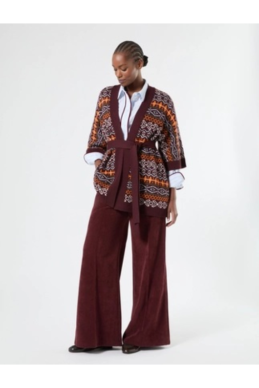 CARDIGAN DIN LANA CU PRINT