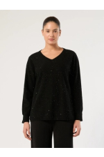 PULOVER NEGRU CU PAIETE