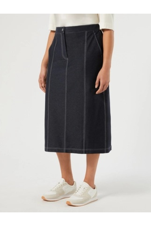 FUSTA DIN JERSEU TIP DENIM