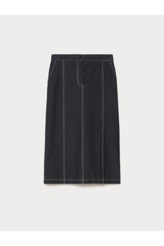FUSTA DIN JERSEU TIP DENIM