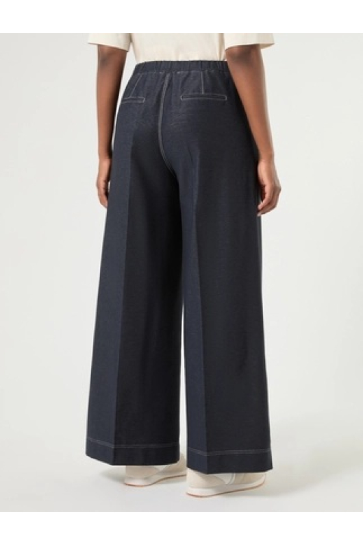 PANTALONI DIN JERSEU CU ASPECT DE DENIM
