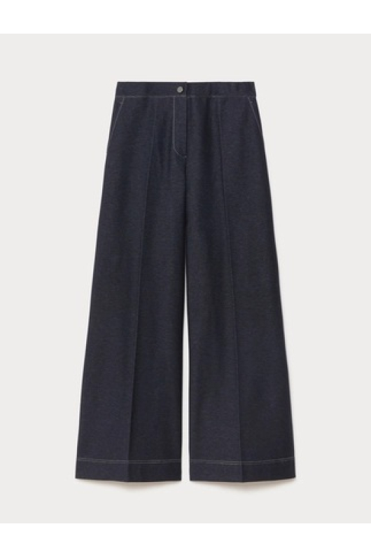 PANTALONI DIN JERSEU CU ASPECT DE DENIM