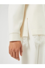 BLUZA ALBA CU DANTELA