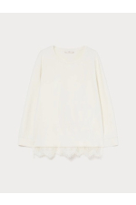 BLUZA ALBA CU DANTELA