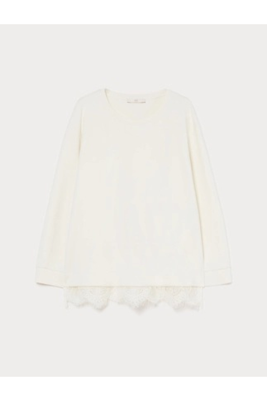 BLUZA ALBA CU DANTELA