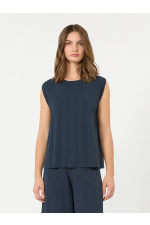 BLUZA ALBASTRA FARA MANECI