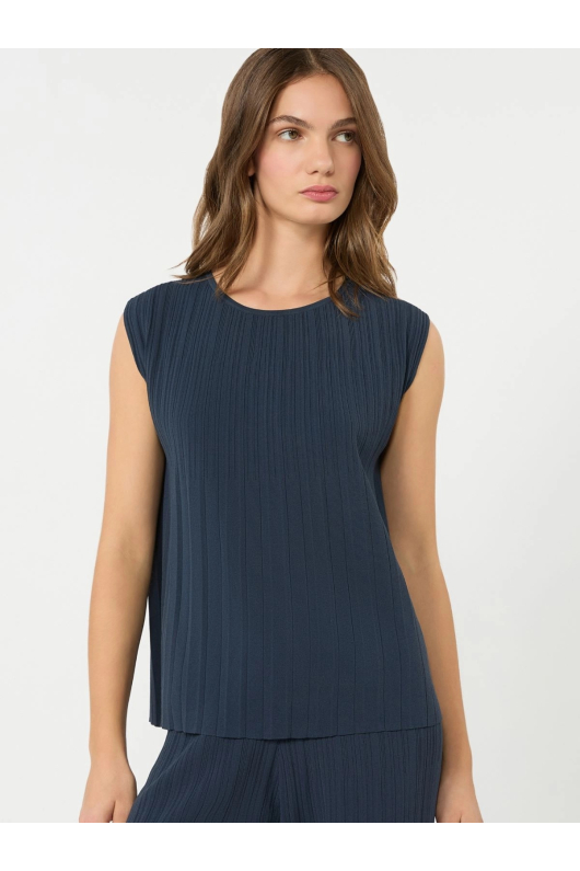 BLUZA ALBASTRA FARA MANECI